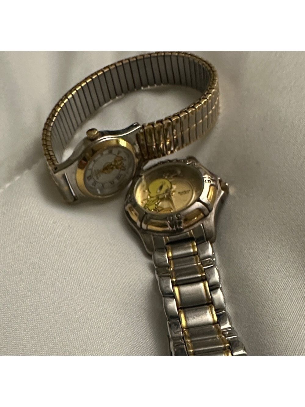 Armitron Women’s Two-Tone Gold and Silver Tweety Character Watch Set
